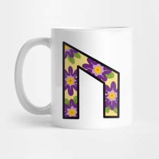 Rune Uruz Flowery Vintage Print Mug